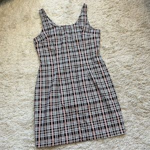 Knapp Studio Sleeveless Plaid 1990’s mini dress size 11
